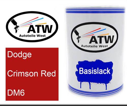Dodge, Crimson Red, DM6: 500ml Lackdose, von ATW Autoteile West.